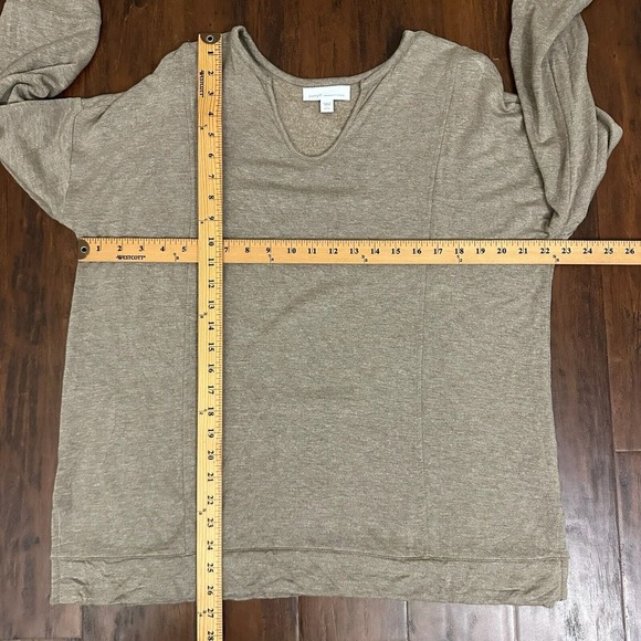 J. JILL L/S Tranquility Fleece Tunic Top in Bark Heather #250861 - Picture 9 of 9